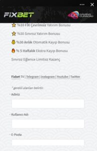 fixbet canlı destek